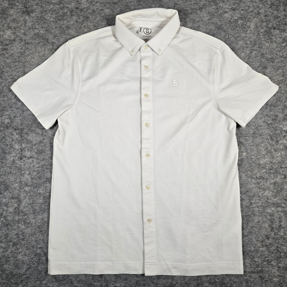 Bogner Other - Bogner Mens White Performance Cotton Regular‎ Fit Button Down Shirt Small